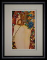 Gustav Klimt framed print : Sea Serpents IV (Gold foil inlays)