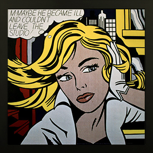 Stampa incorniciata Roy Lichtenstein : M-Maybe (A Girls Picture)