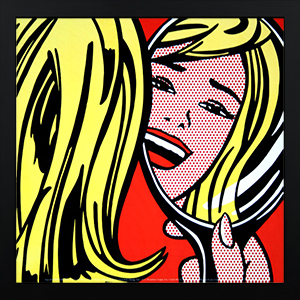 Affiche encadre Roy Lichtenstein : Girl in Mirror