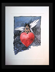 Rgis Loisel framed print, Clochette, Coeur