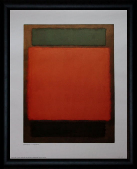 Stampa incorniciata di Mark Rothko : Orange, Brown, 1963