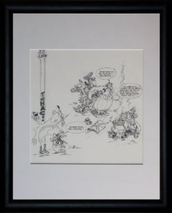 Albert Uderzo framed Digigraph : La potion magique