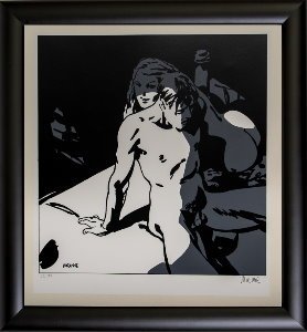 Alex Varenne framed serigraph : Couple n15