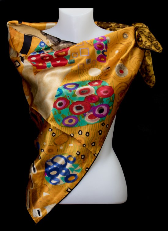 carr 100% soie Gustav Klimt : Le baiser