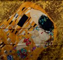 Foulard Gustav Klimt : Le baiser (dpli)
