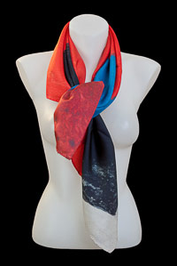 Serge Poliakoff silk scarf : Rouge, 1965