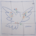 Pablo Picasso scarf : Dove of Peace (unfolded)