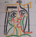 Pablo Picasso scarf : Jacqueline (unfolded)