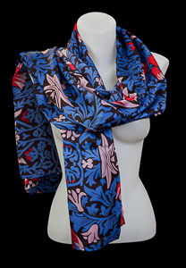 William Morris scarf : Blue flowers