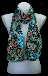 William Morris scarf : Golden Lily Green