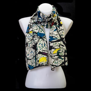 Jackson Pollock silk scarf : Summertime