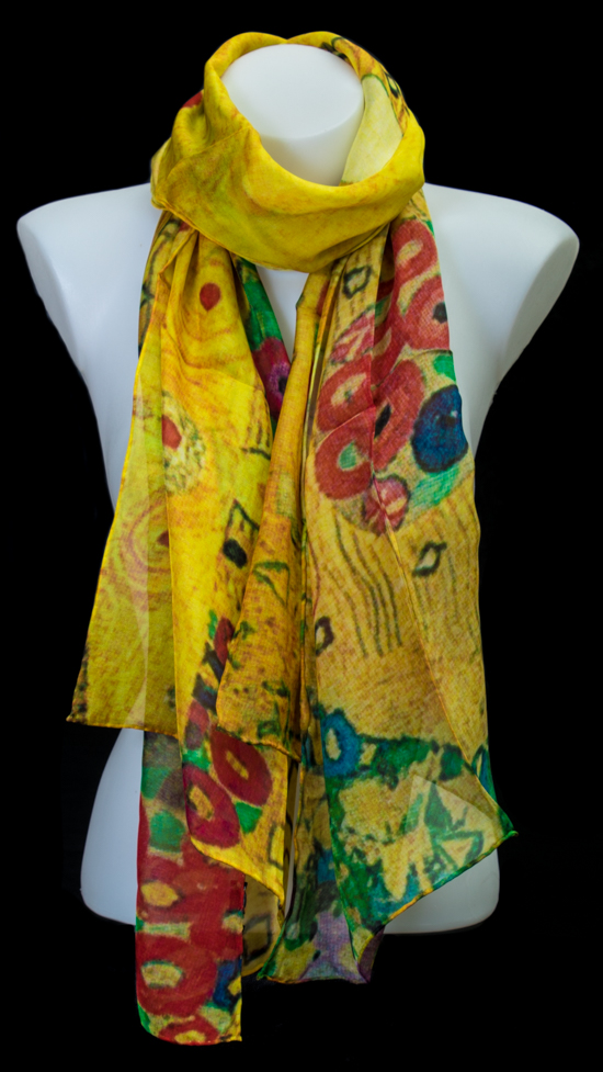 Echarpe en soie Gustav Klimt : Le baiser