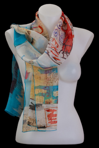 Jean-Michel Basquiat silk scarf : Life like son of Barney Hill