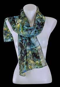 Paul Czanne silk scarf : Blue landscape