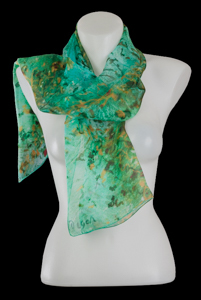 Edgar Degas silk scarf : The ballerinas (green)