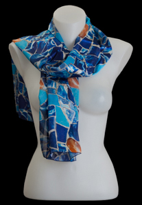 Antoni Gaud silk scarf : The Lizard