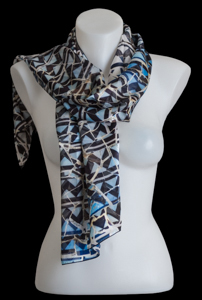 Antoni Gaud silk scarf : Zig Zag