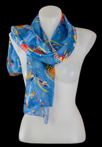 Kandinsky silk scarf : Blue of the sky