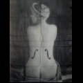 Man Ray scarf : Le violon d'Ingres (unfolded)
