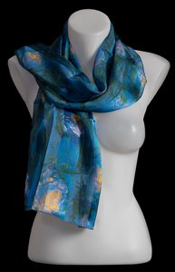 Claude Monet scarf : Blue water lilies