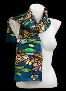 Tiffany silk scarf : Water Lily