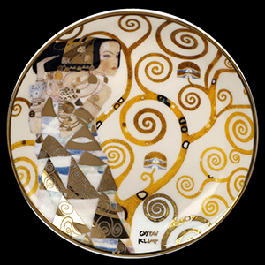 Goebel : Plato  numerado de Gustav Klimt : L'attente