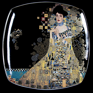 Goebel : Piatto Gustav Klimt : Adle Bloch (nero 21 cm)