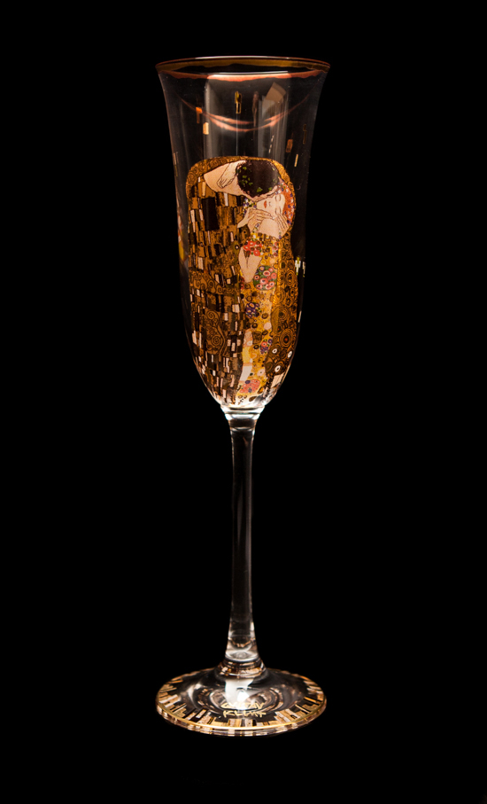 Flte  Champagne Klimt : Le baiser