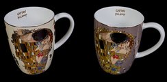 Duo de mugs bicolores Gustav Klimt, Le baiser (dtail 3)