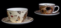 Duo de tasses bicolores Gustav Klimt, Le baiser (dtail 6)