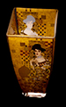 Vase Gustav Klimt en verre dore : Adle Bloch Bauer, dtail n4