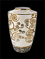 Vase Gustav Klimt en porcelaine dore : L'arbre de vie, dtail n2