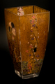 Vase Gustav Klimt en verre dore : Le baiser, dtail n2