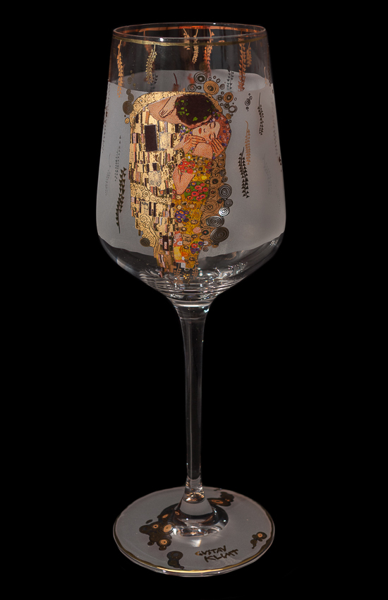 Verre  vin Klimt : Le baiser