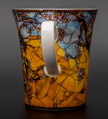 Mug Louis C. Tiffany en porcelaine : Perruches, dtail n3