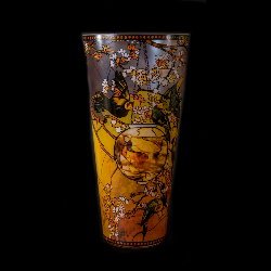 Goebel : Louis C. Tiffany Glass vase : Parakeets