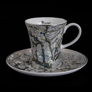 Goebel : Tasse et sous-tasse Vincent Van Gogh : Branche d'amandier (blanc)
