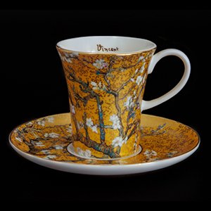 Goebel : Vincent Van Gogh coffee cup and saucer : Almond Tree (gold)