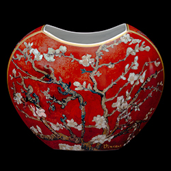 Goebel : Vaso in porcellana Vincent Van Gogh : Ramo di mandorlo (rosso)