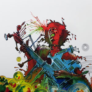 Philippe Druillet Pigment Print, Jimi Hendrix