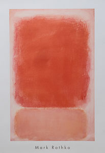Mark Rothko poster, Red and Pink on Pink, 1953