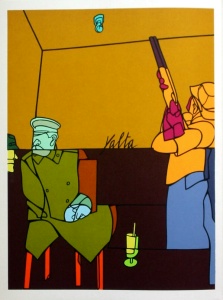 Valerio ADAMI : Lithographie : Yalta