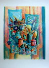 AGOSTINI : Original Lithograph signed and numbered : The Painter's Palette
