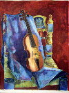 Tony AGOSTINI : Lithographie originale : Le violon