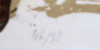 Paul A�ZPIRI : Lithographie sign�e et num�rot�e : Sur la Croix : Num�rotation