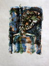 Paul A�ZPIRI : Lithographie sign�e et num�rot�e : Le Christ