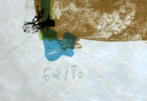 Paul A�ZPIRI : Lithographie sign�e et num�rot�e : Le P�re : Num�rotation