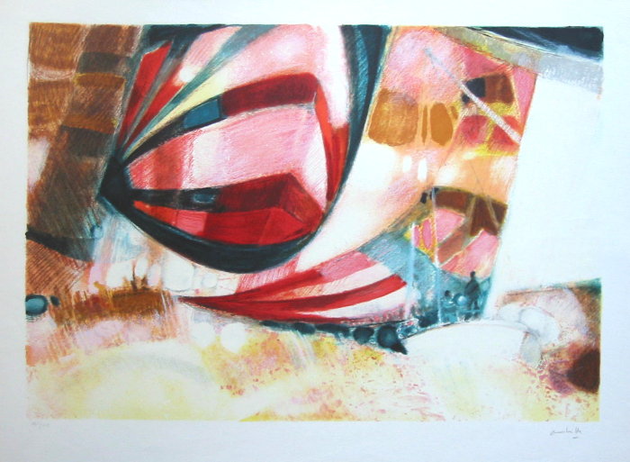 Paul AMBILLE : Lithographie originale : Les Spis Rouges