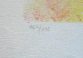 Paul AMBILLE : Lithographie originale : Les Spis Rouges : Num�rotation