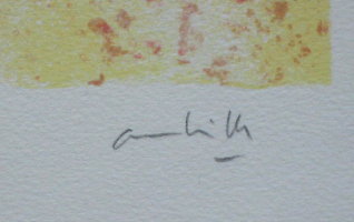 Paul AMBILLE : Lithographie originale : Les Spis Rouges : Signature